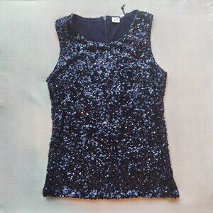 Women's GAP Blue Sequinned Sleeveless Top Size XS